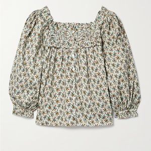Doen Claudette Top in Creme Fleurs D’Avignon, XXS